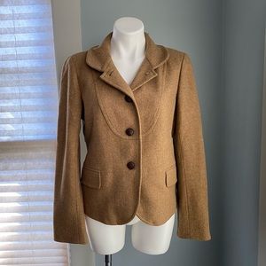 J Crew Bella herringbone wool blend jacket